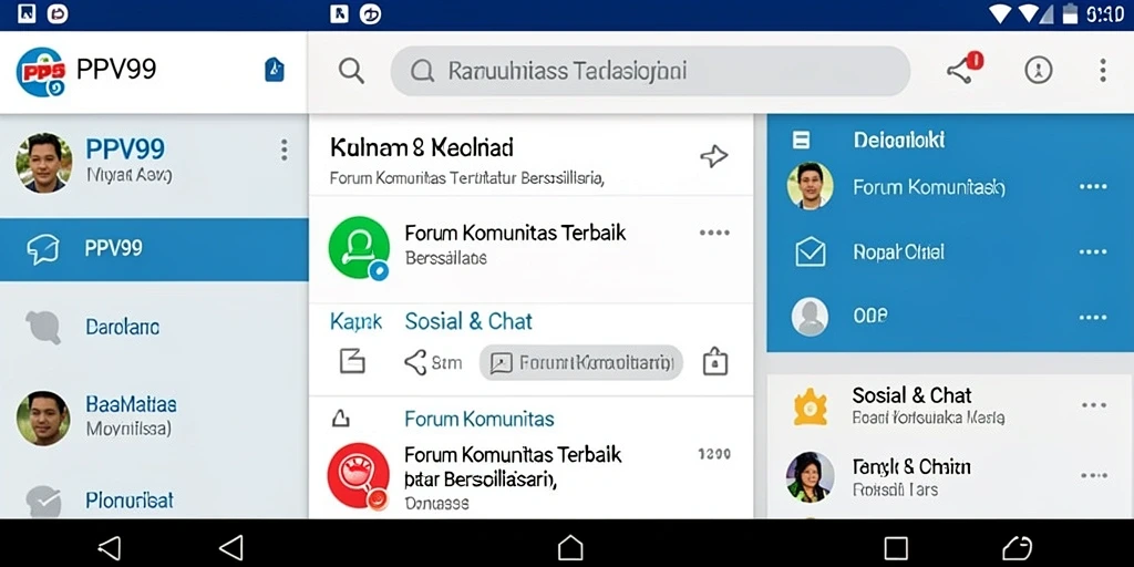 Antarmuka menarik dengan fitur Forum Komunitas yang canggih.