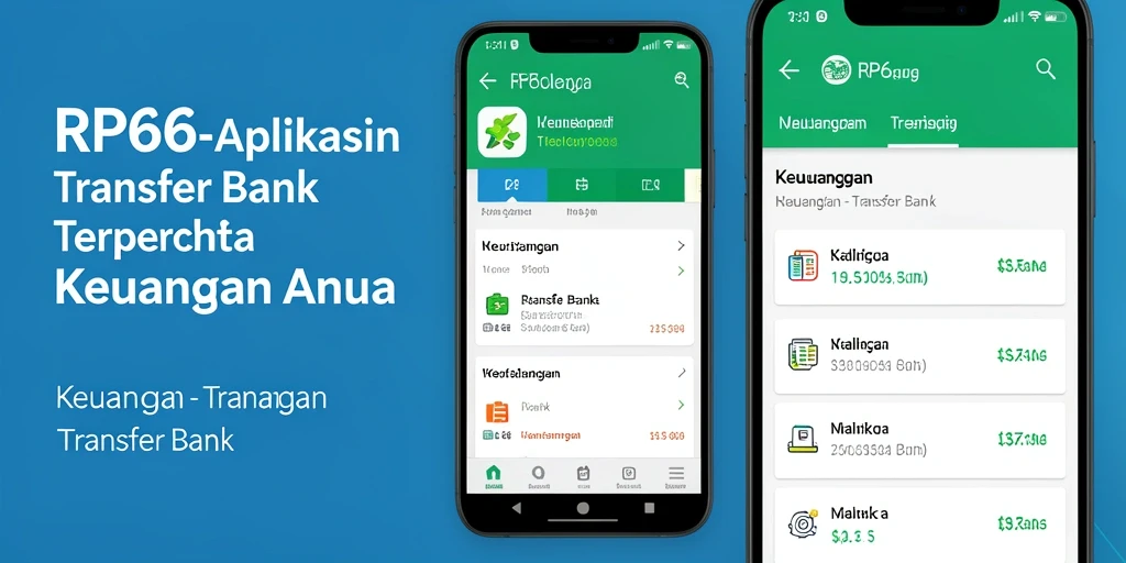 Screenshot utama RP66 menampilkan antarmuka sederhana untuk transfer bank.