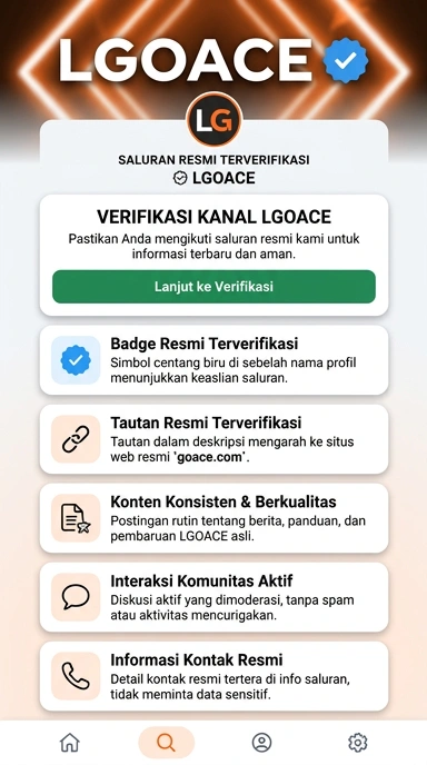 Tampilan kanal resmi lgoace
